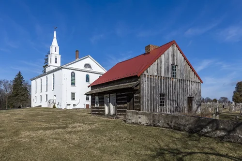 The church and the 1732 Gemeinhaus