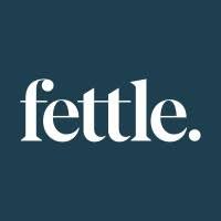 The word 'fettle' in white lowercase letters on a dark blue background.