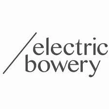 Electric Bowery logo with the text 'electric bowery' in black, modern font.