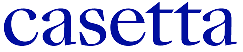 Casetta logo in blue text