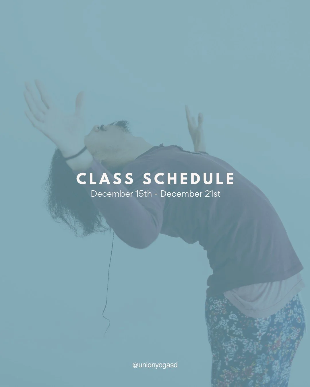 Your weekly reminder to make time for you!

Pick your classes, roll out your mat, and let&rsquo;s make this week feel good from the inside out.