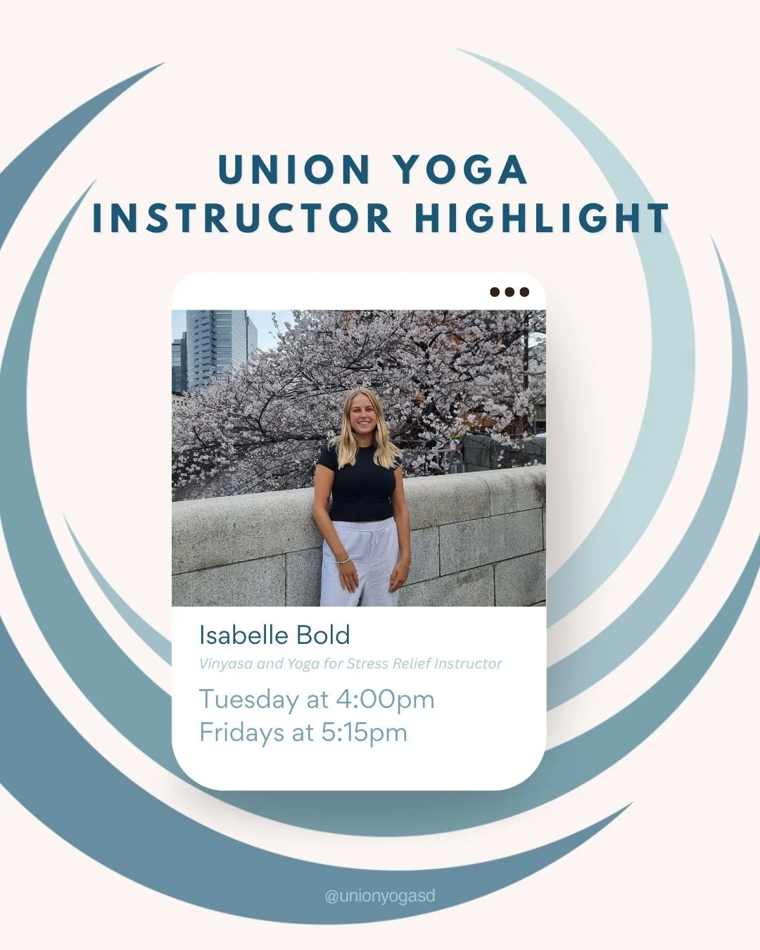 Meet Isabelle 💙

200HR certified in Bali, trained in Hatha, Vinyasa, Yin + Restorative with a focus on trauma-informed sequencing and nervous system support. She&rsquo;s taught travelers in the Philippines, blends meditation + breath work into every