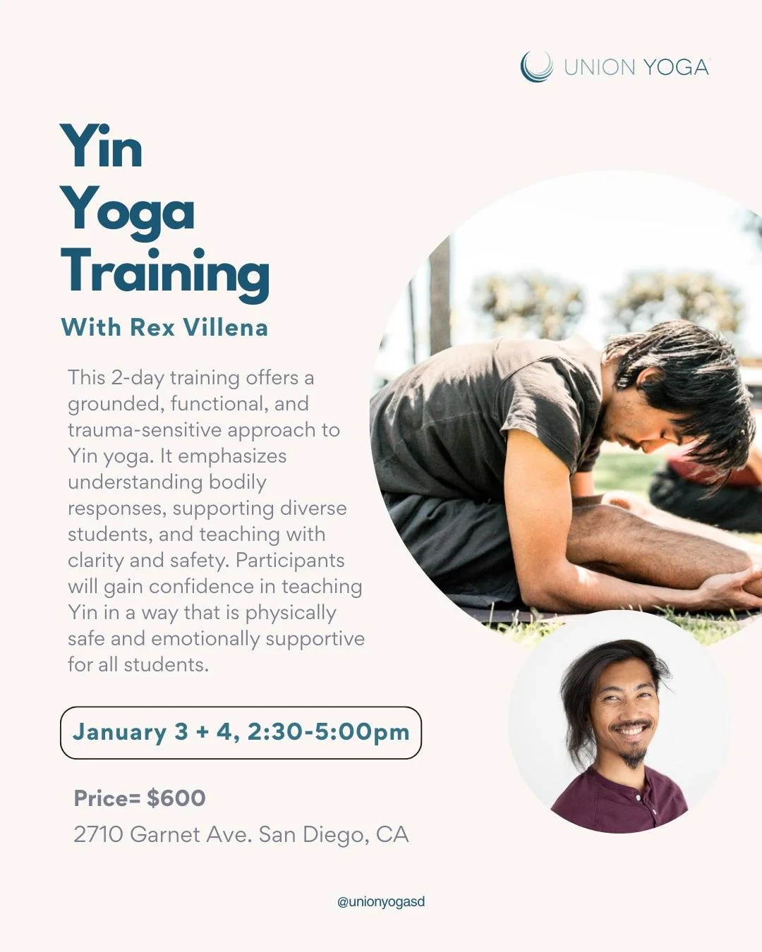 🌙 Yin Yoga Training

Learn how to teach Yin with clarity, safety, and intention. This 2-day training focuses on functional anatomy, accessible sequencing, and creating a supportive, trauma-informed space for every body.

You&rsquo;ll learn:
🌙 The 5