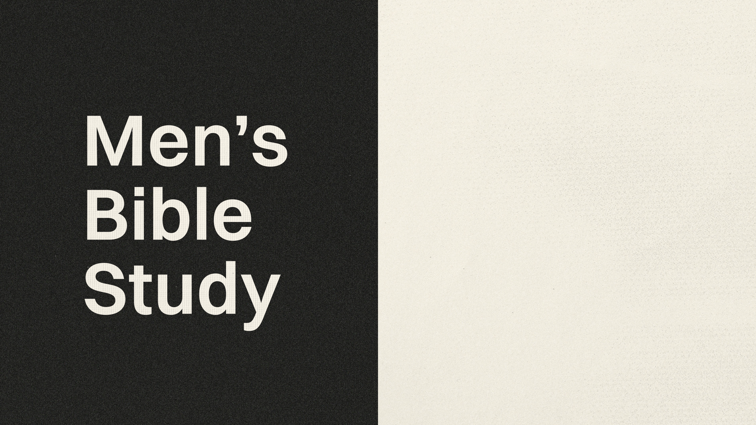 Men’s Bible Study