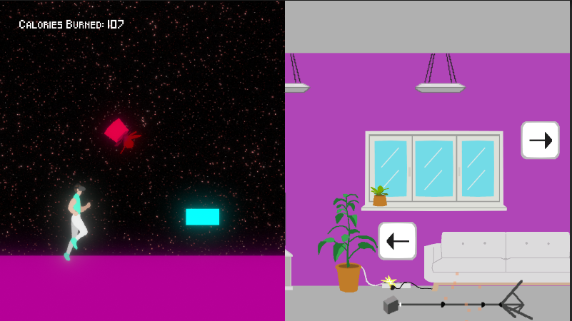 Until the player hit an obstacle in game, at which point it was revealed that the player character was playing a VR game and missing a jump broke some aspect of the game