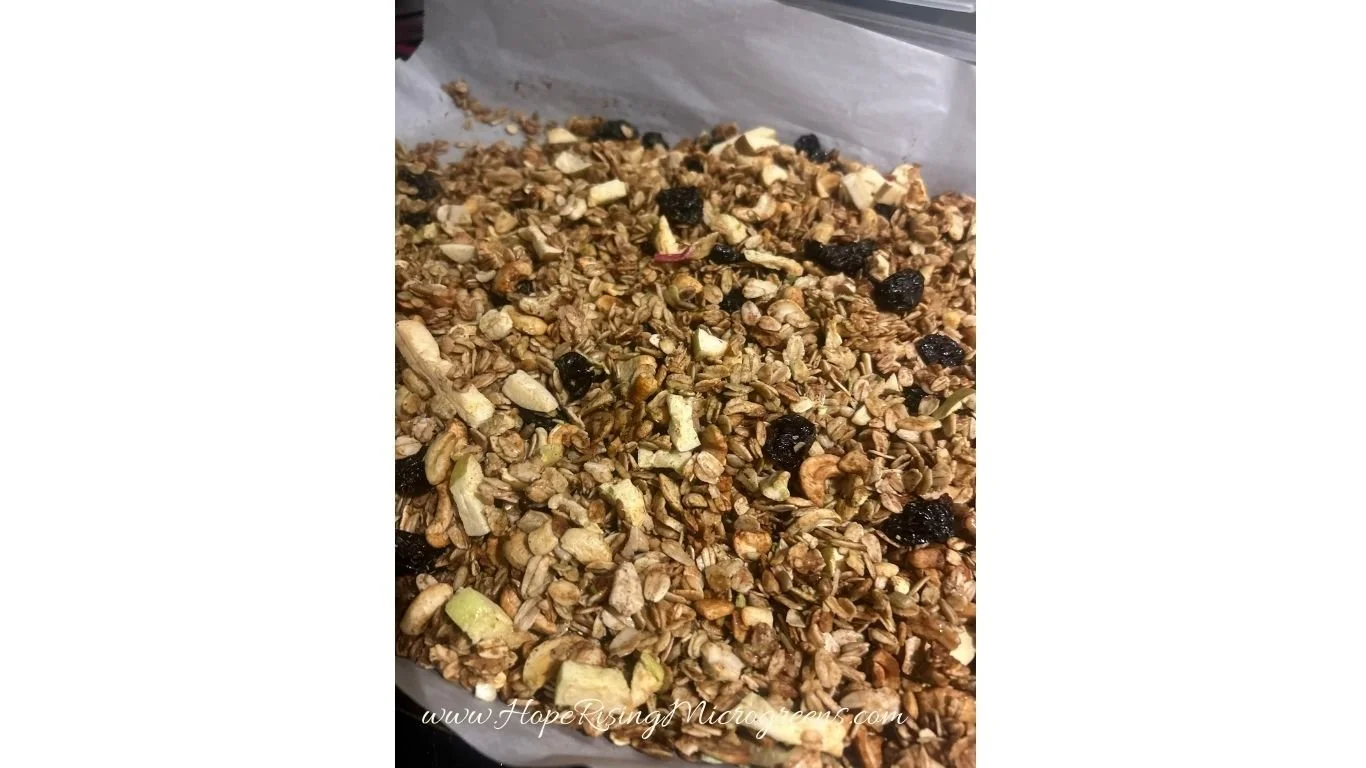 Cashew Microgreens Granola: Crunchy, Wholesome, and Packed with Nutrition 🌱