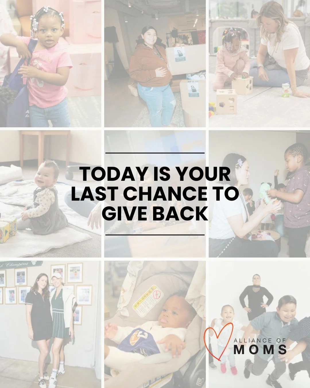 There&rsquo;s no better resolution than showing up for others. 🤝 Today is the final day to join Alliance of Moms in 2025.
 
As a monthly member, you aren't just giving a gift&mdash;you&rsquo;re providing a lifeline of prenatal care, housing, and com