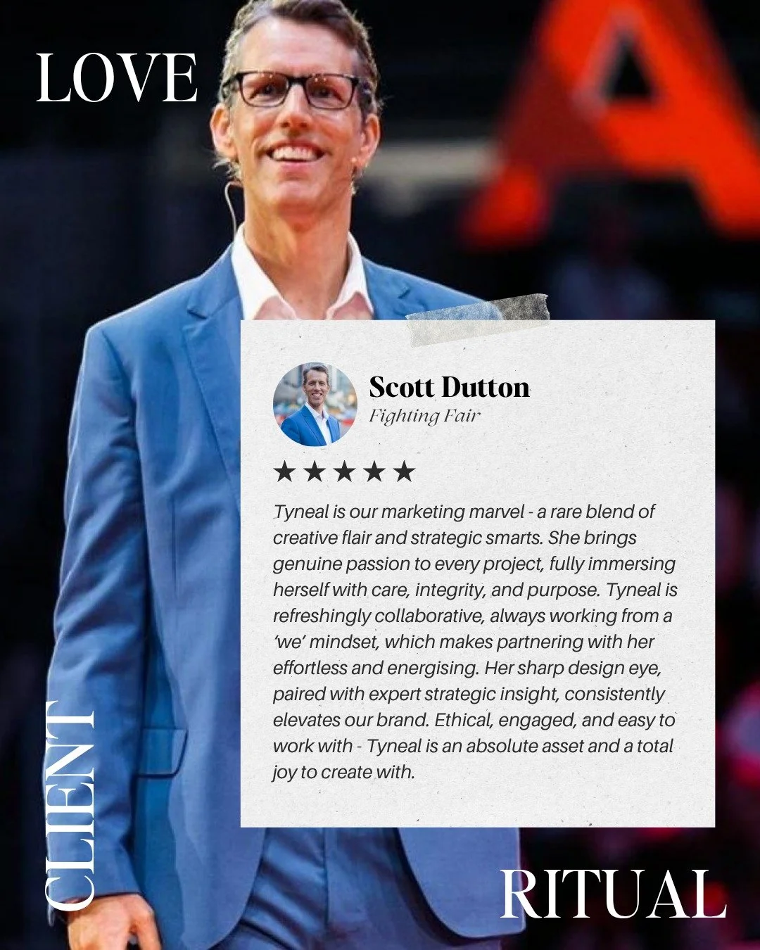 &ldquo;Tyneal is refreshingly collaborative, always working from a &lsquo;we&rsquo; mindset, which makes partnering with her effortless and energising.&rdquo;

That&rsquo;s exactly what Scott shared after working together. His words reminded me that 