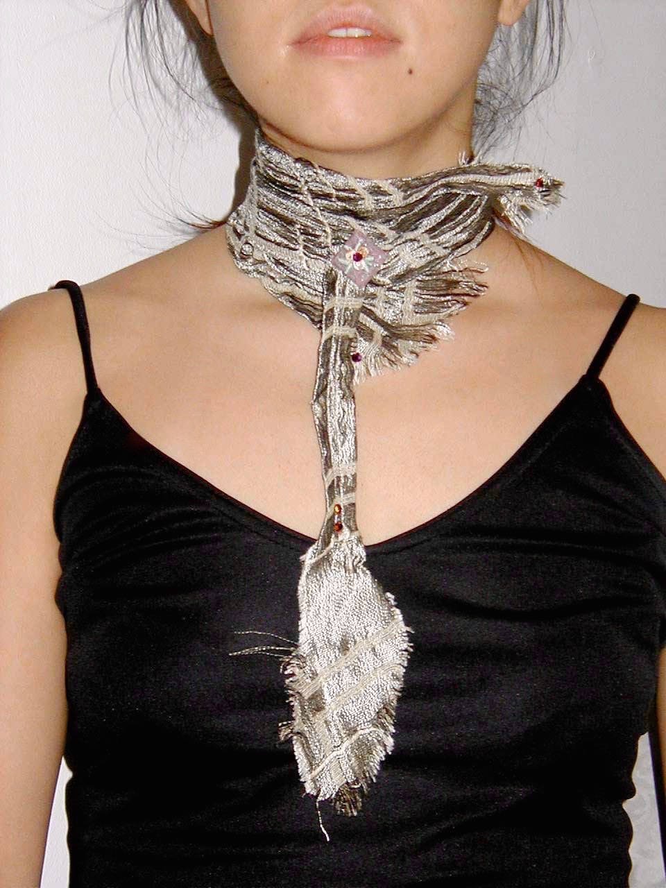CALLOWAY Scarfette Up Close View Of Model Wearing