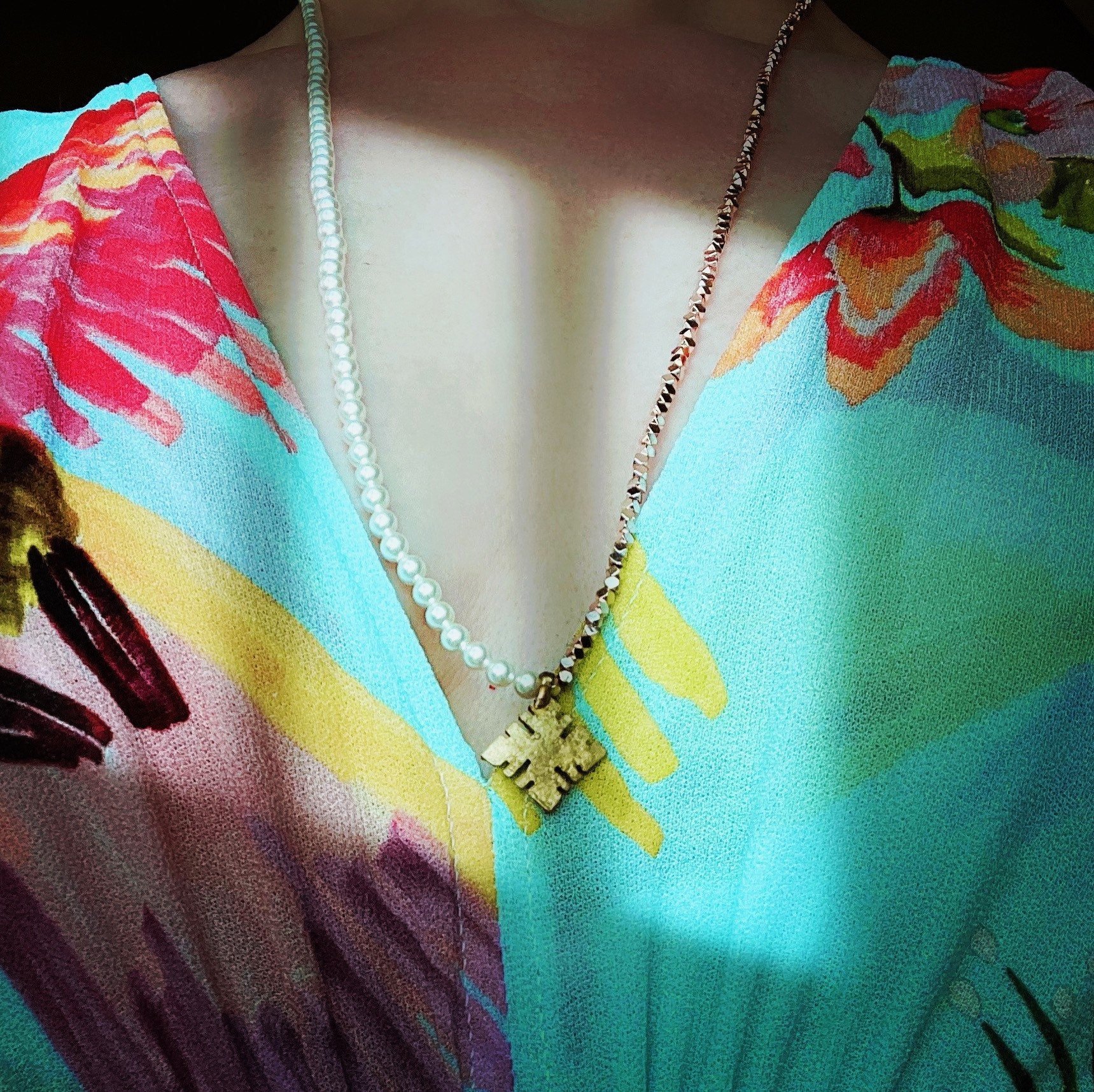 OLIVIA Wrap Necklace Model Wearing