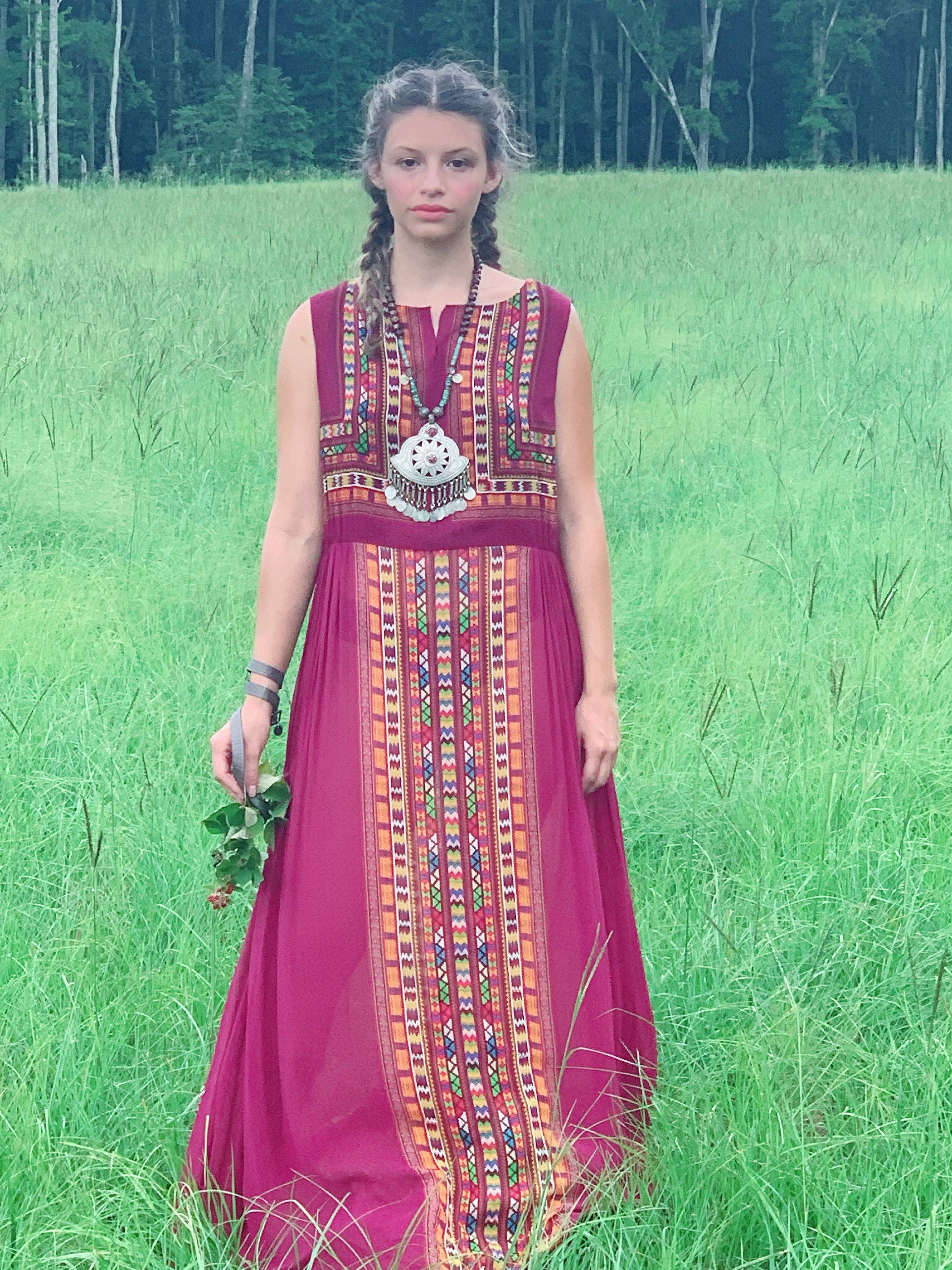 LAKE Statement Necklace Model Wearing
