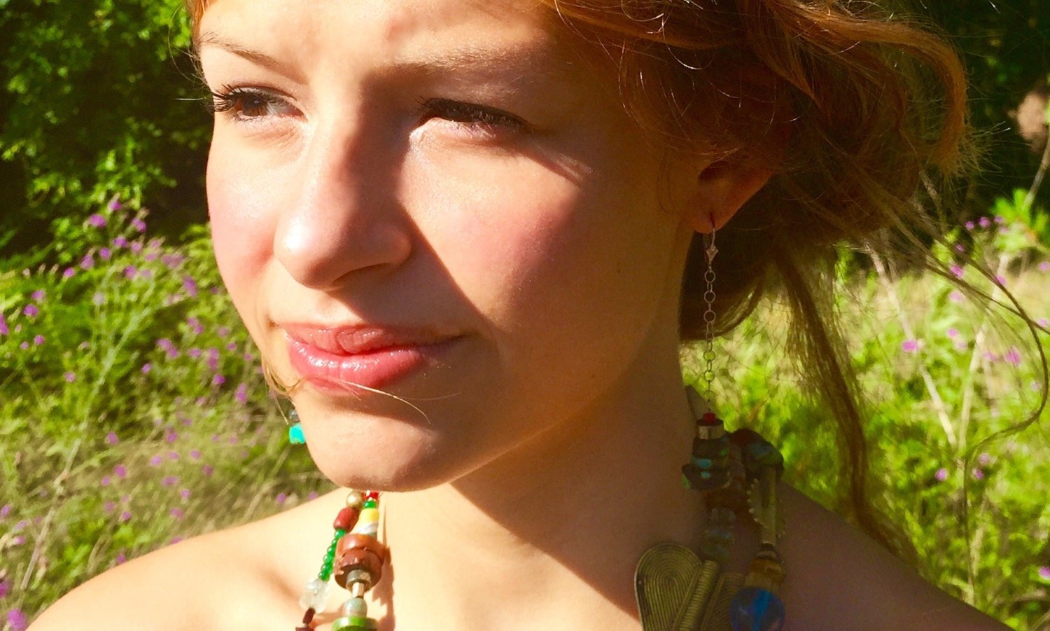 KENNEDY Earrings Model Wearing Side View