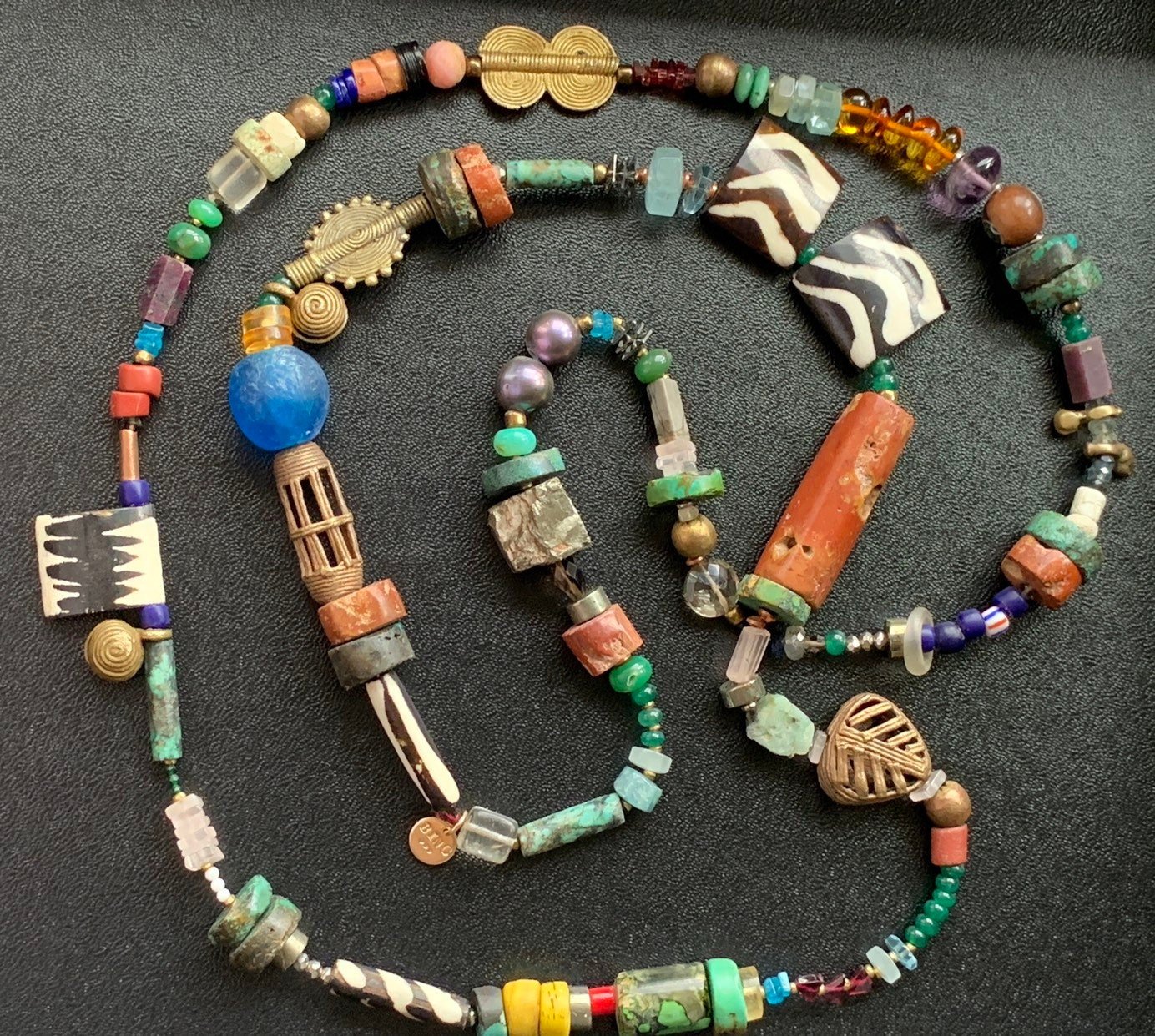 SAGE Neck Wrap Necklace Top View