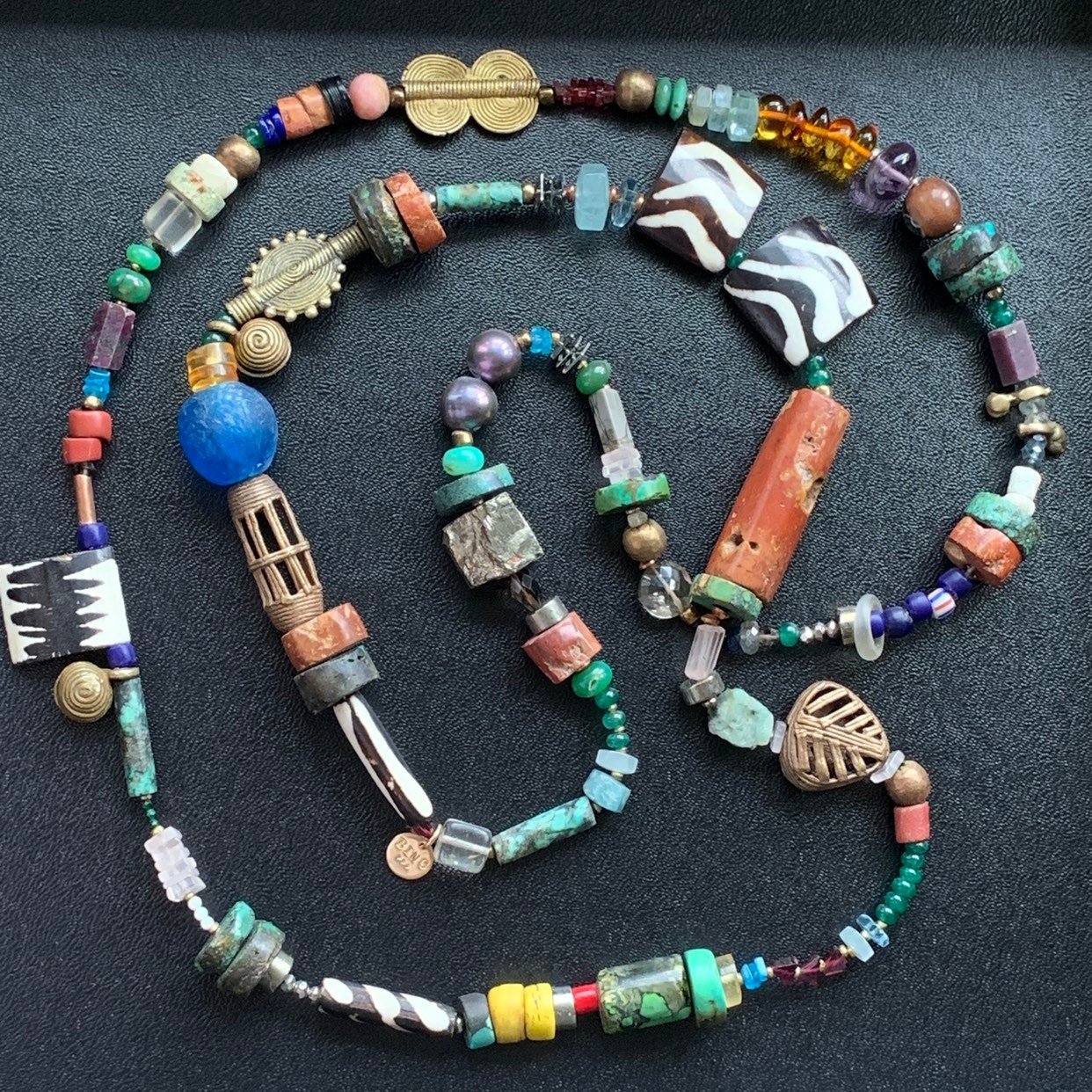 SAGE Neck Wrap Necklace Top View