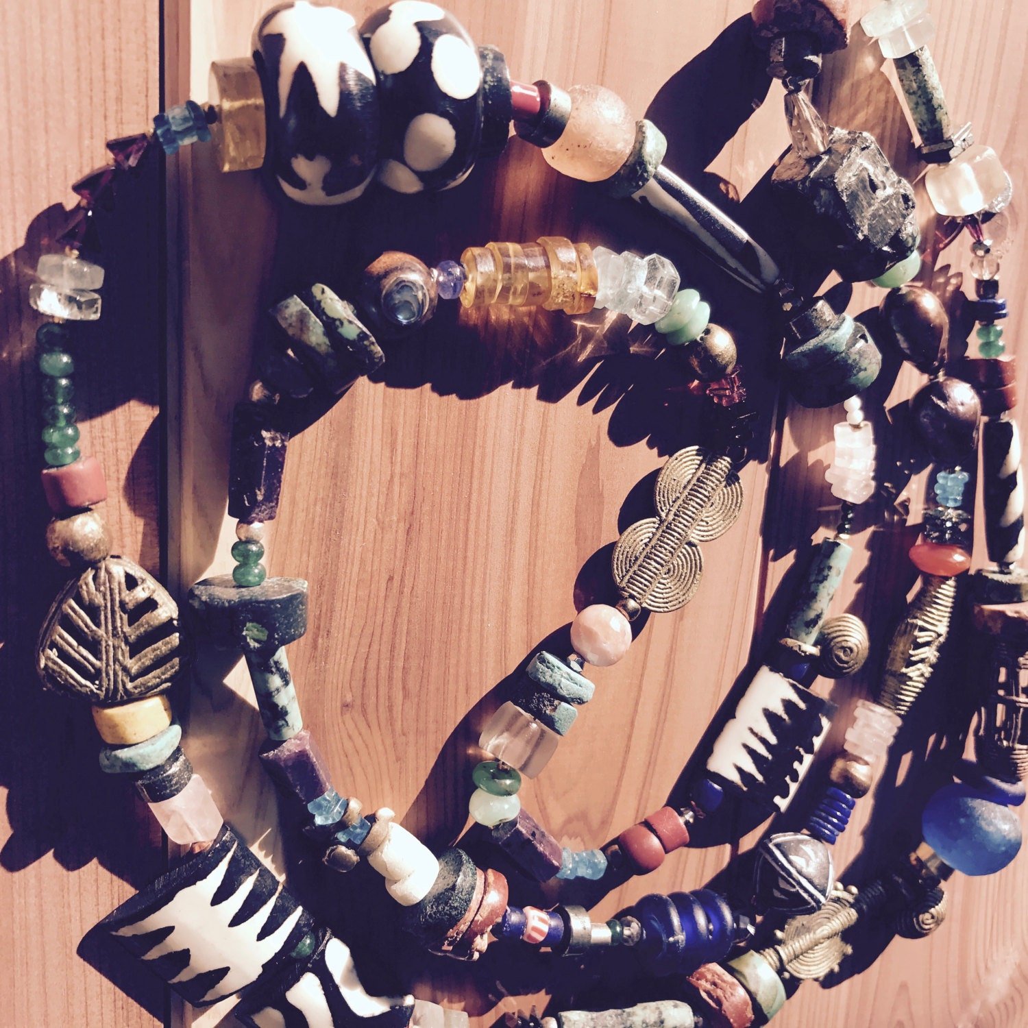 SAGE Neck Wrap Necklace Top View