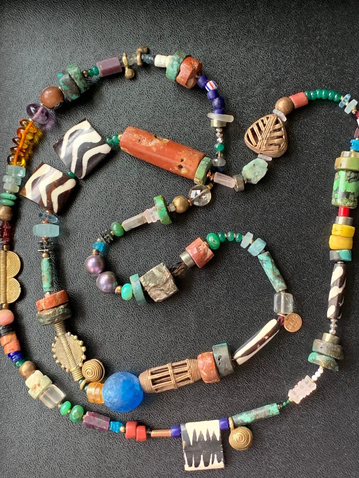 SAGE Neck Wrap Necklace Top View
