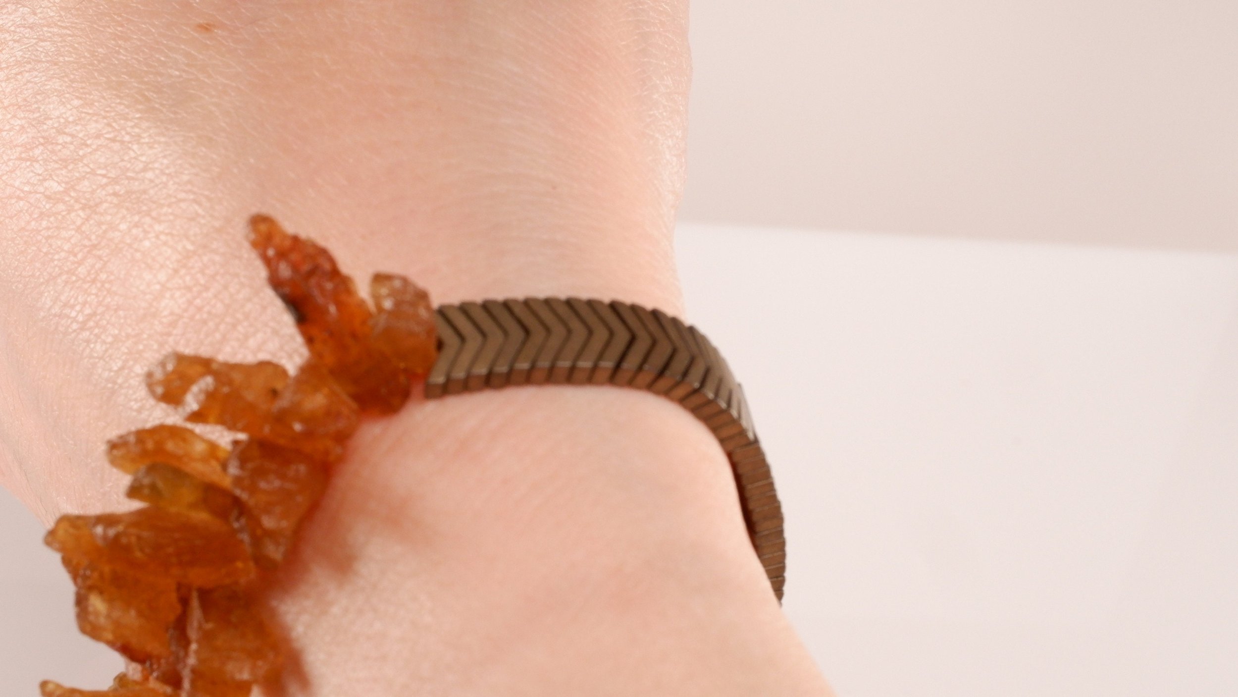 LUCHIA Jeweled Bracelet On Wrist Angle View