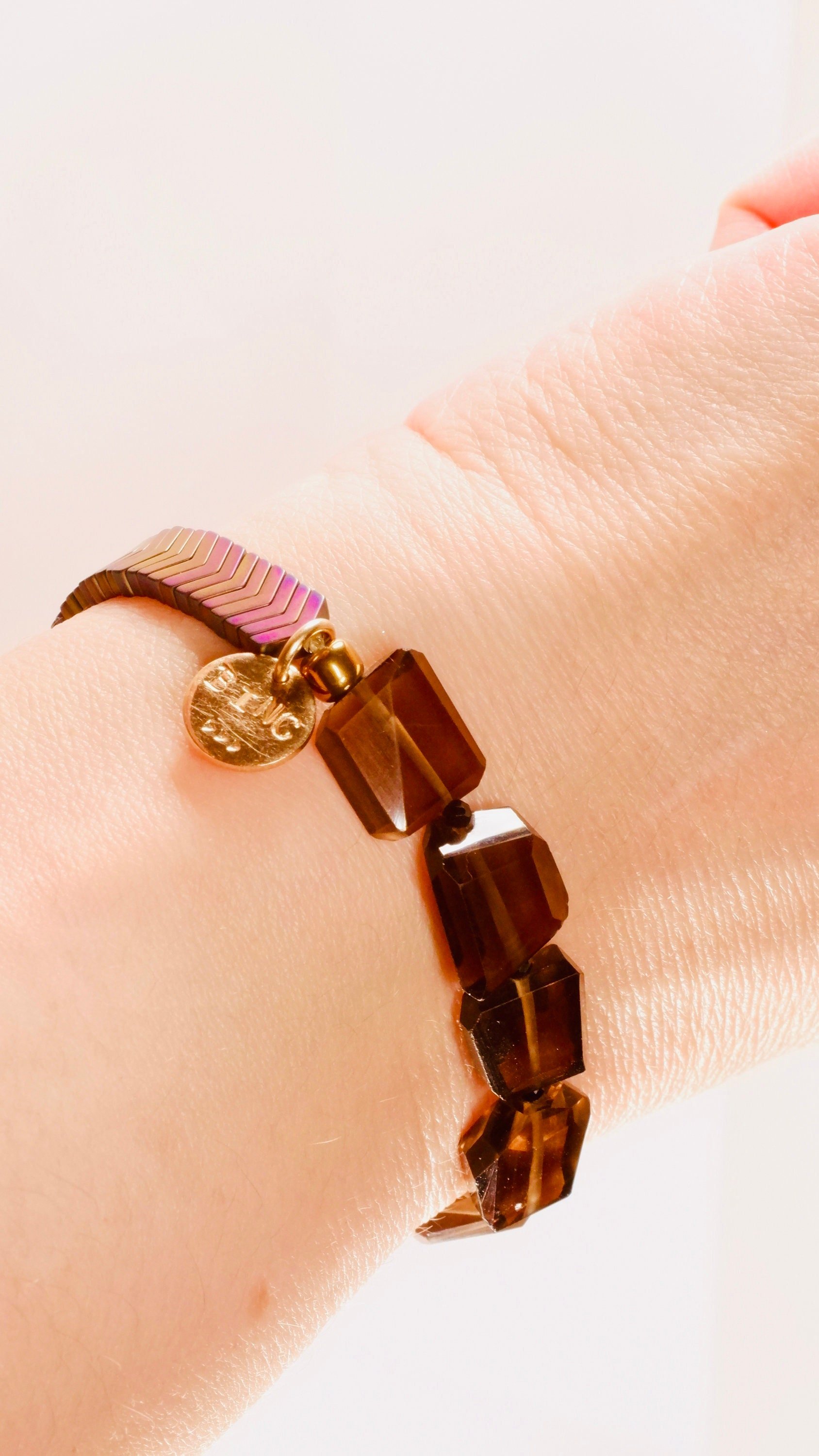 JASMINE Jeweled Bracelet On Wrist Up Close