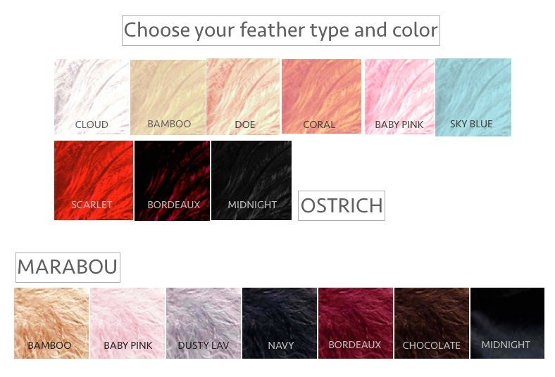 BLAIR Ostrich Fluff Choker Material Choices