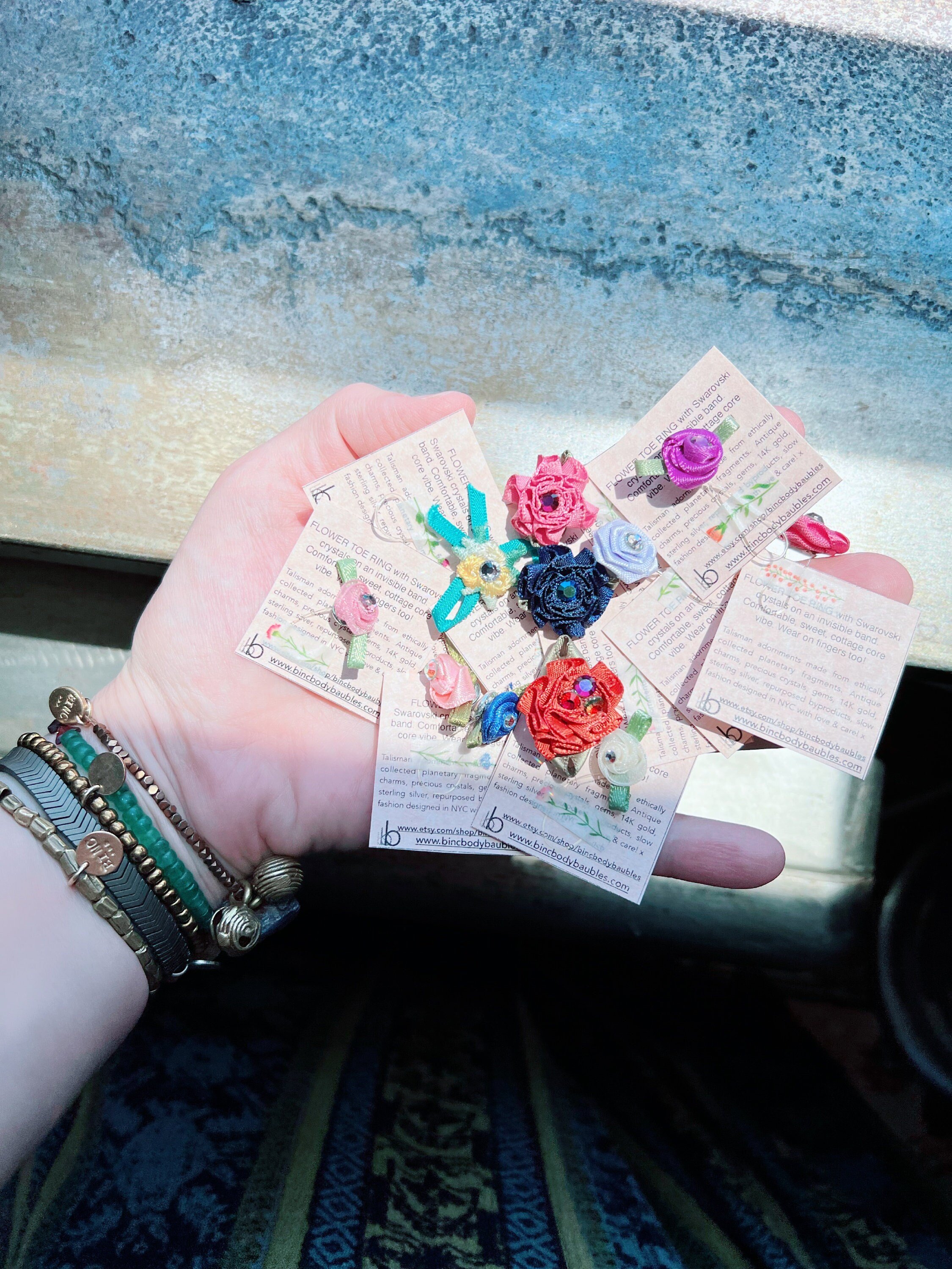 FLOWER CHILD Flower Toe Or Finger Ring Flower Choices