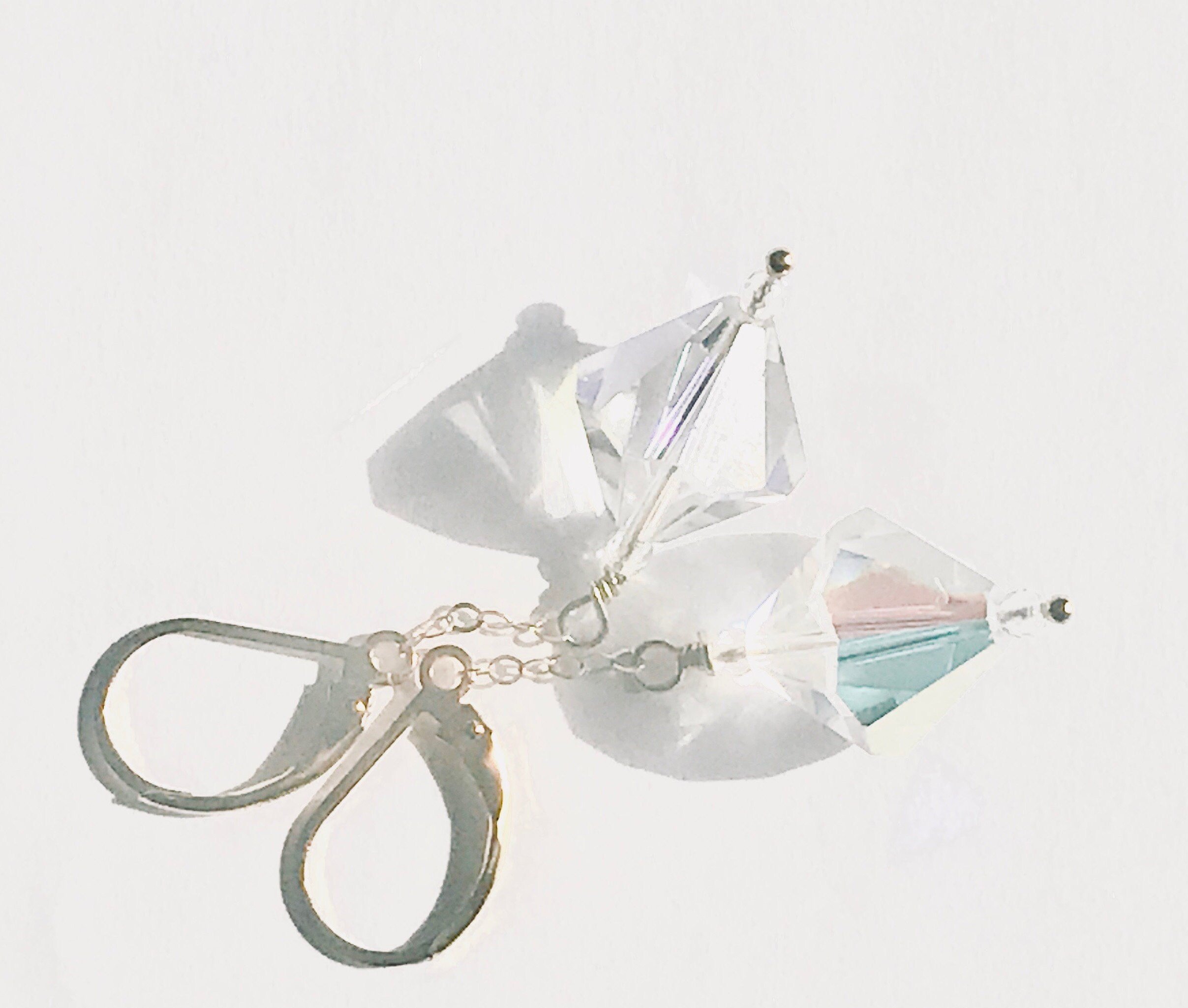 FIONA Flutter Earrings Up Close View White Background