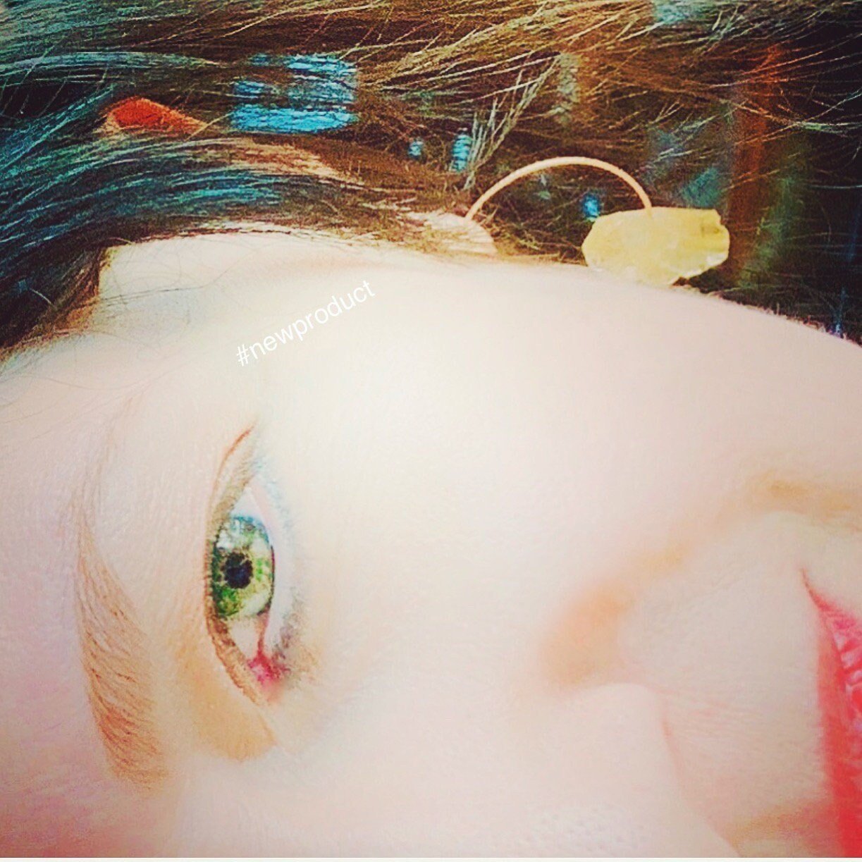 AUGUST Earrings Model Wearing Up Close