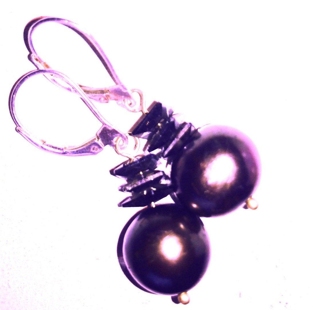 AVA Earrings Top View White Background