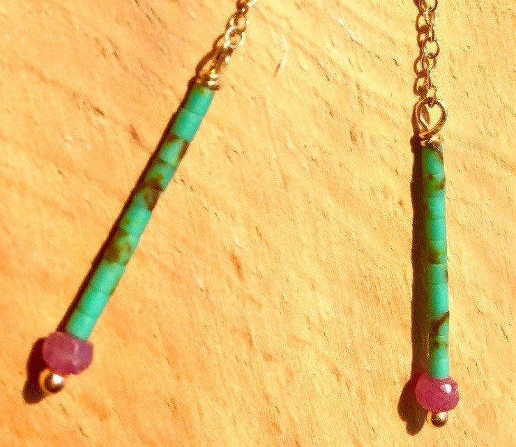 SOPHIE Drop Earrings Top Angle View
