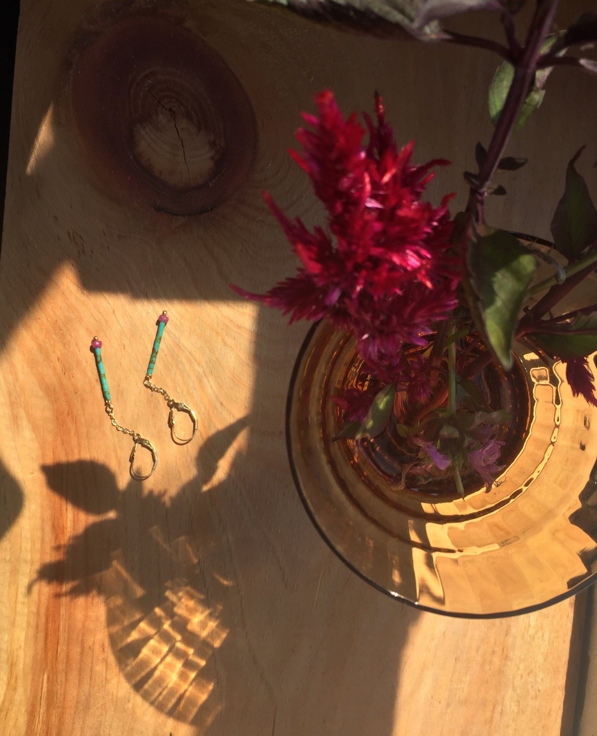 SOPHIE Drop Earrings Laying On Table