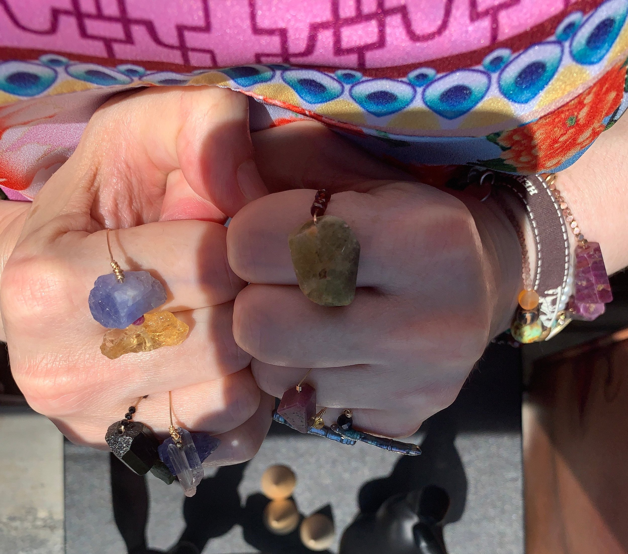 BERLIN Gemmy Fidget Ring Wearing On Finger