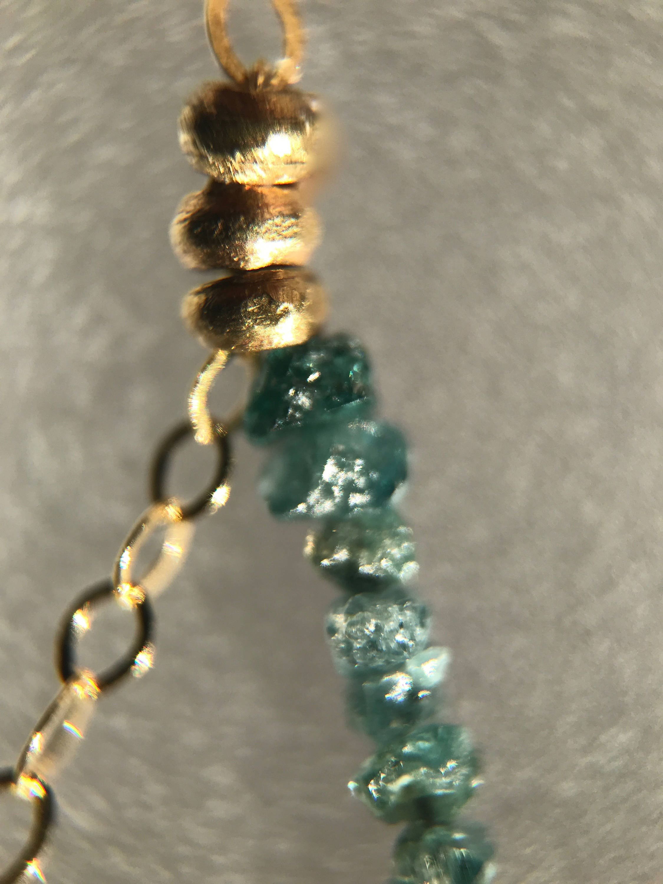 EPIPHANY Blue Diamonds Asymmetrical Earring Set Up Close View