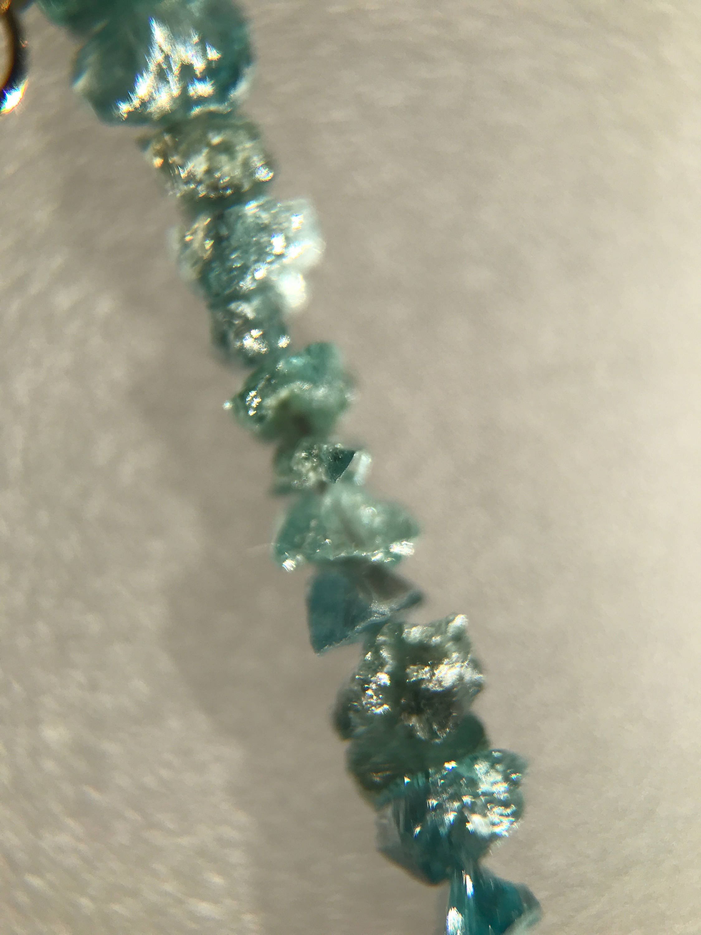 EPIPHANY Blue Diamonds Asymmetrical Earring Set Up Close Angle View