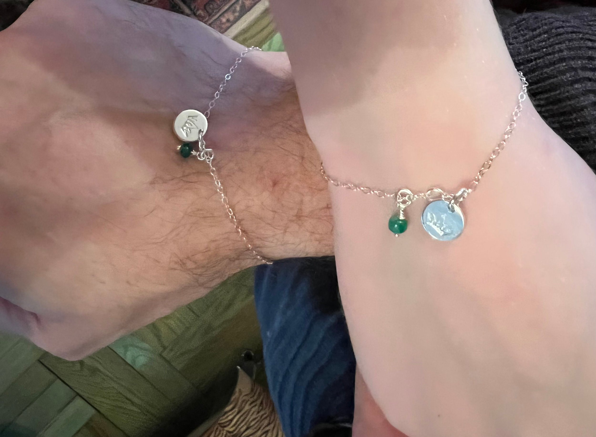 LOVE Charm Bracelet Model Wearing On Wrist