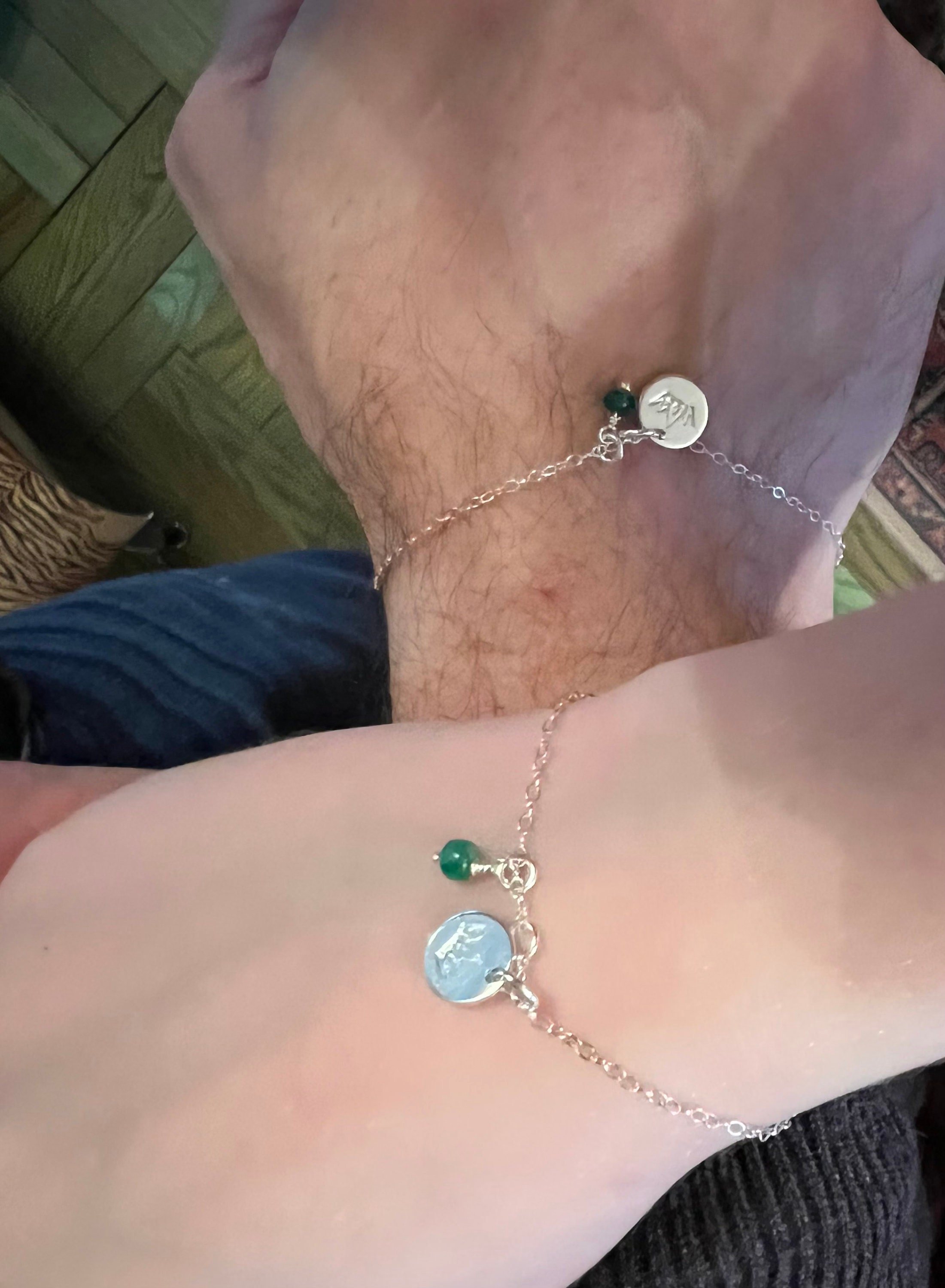 LOVE Charm Bracelet Model Wearing