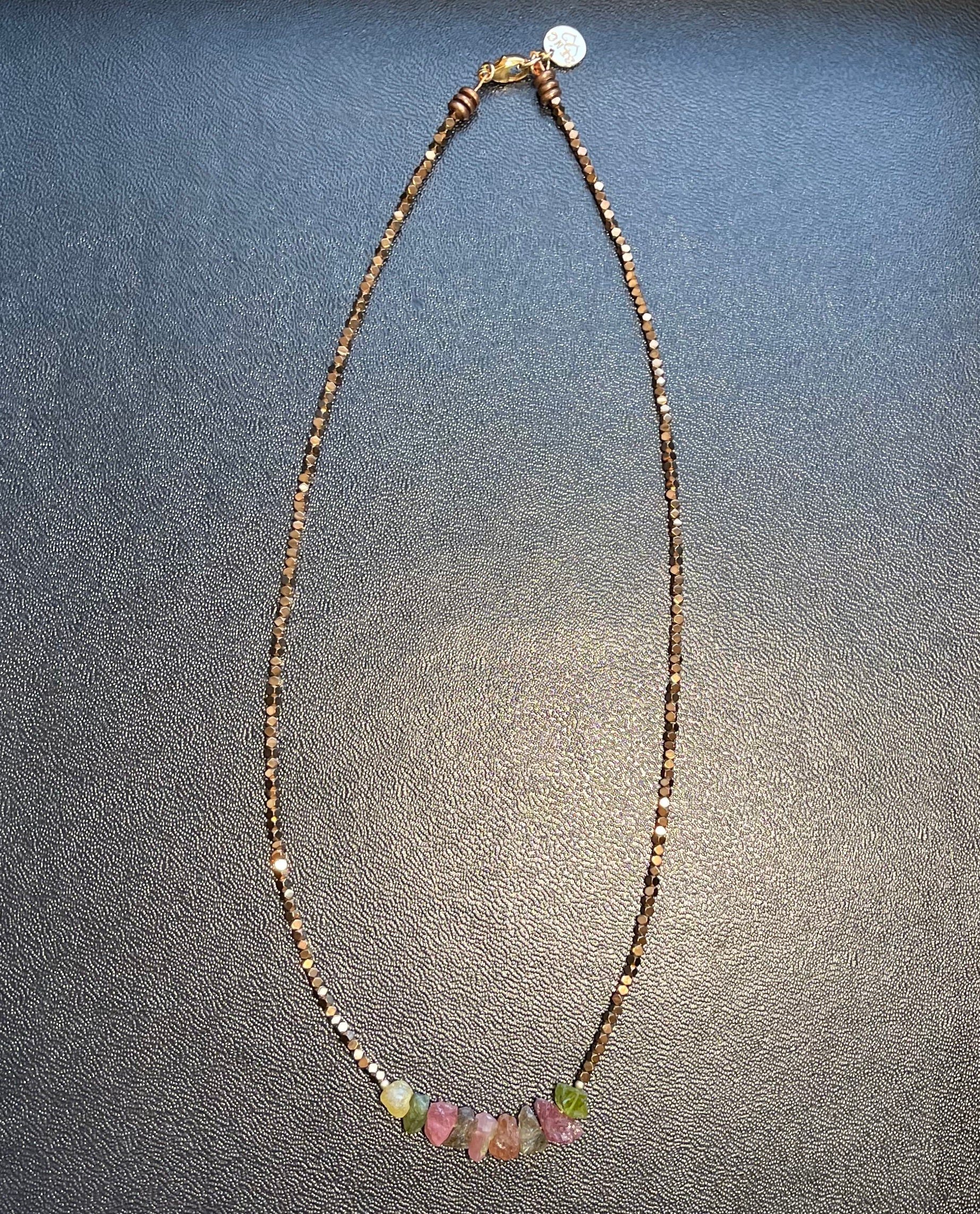 GOGO's SISTER Tourmaline Necklace Top Angle View