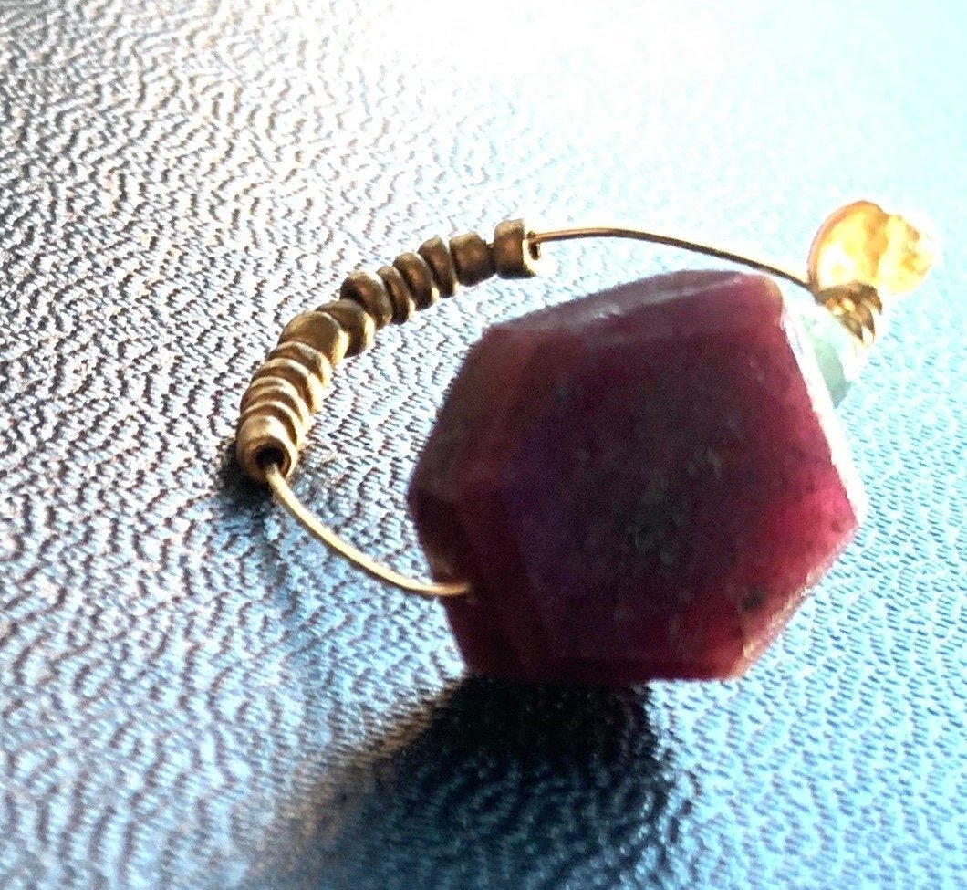 BIRMINGHAM Ruby Fidget Ring Top Angle View