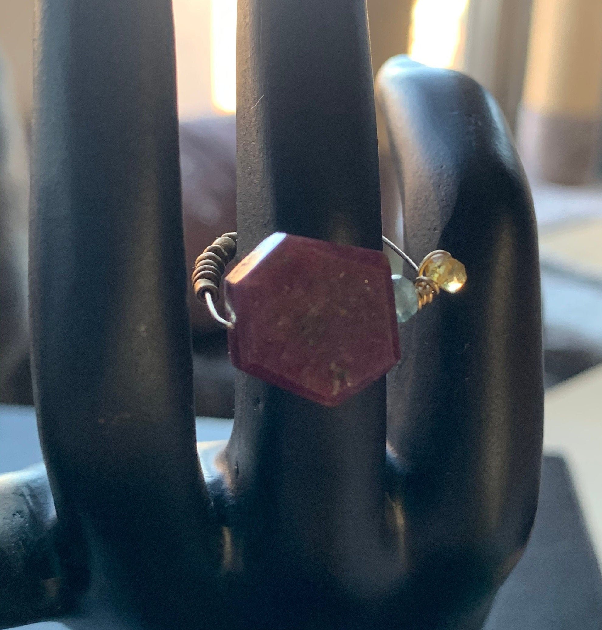 BIRMINGHAM Ruby Fidget Ring On Display