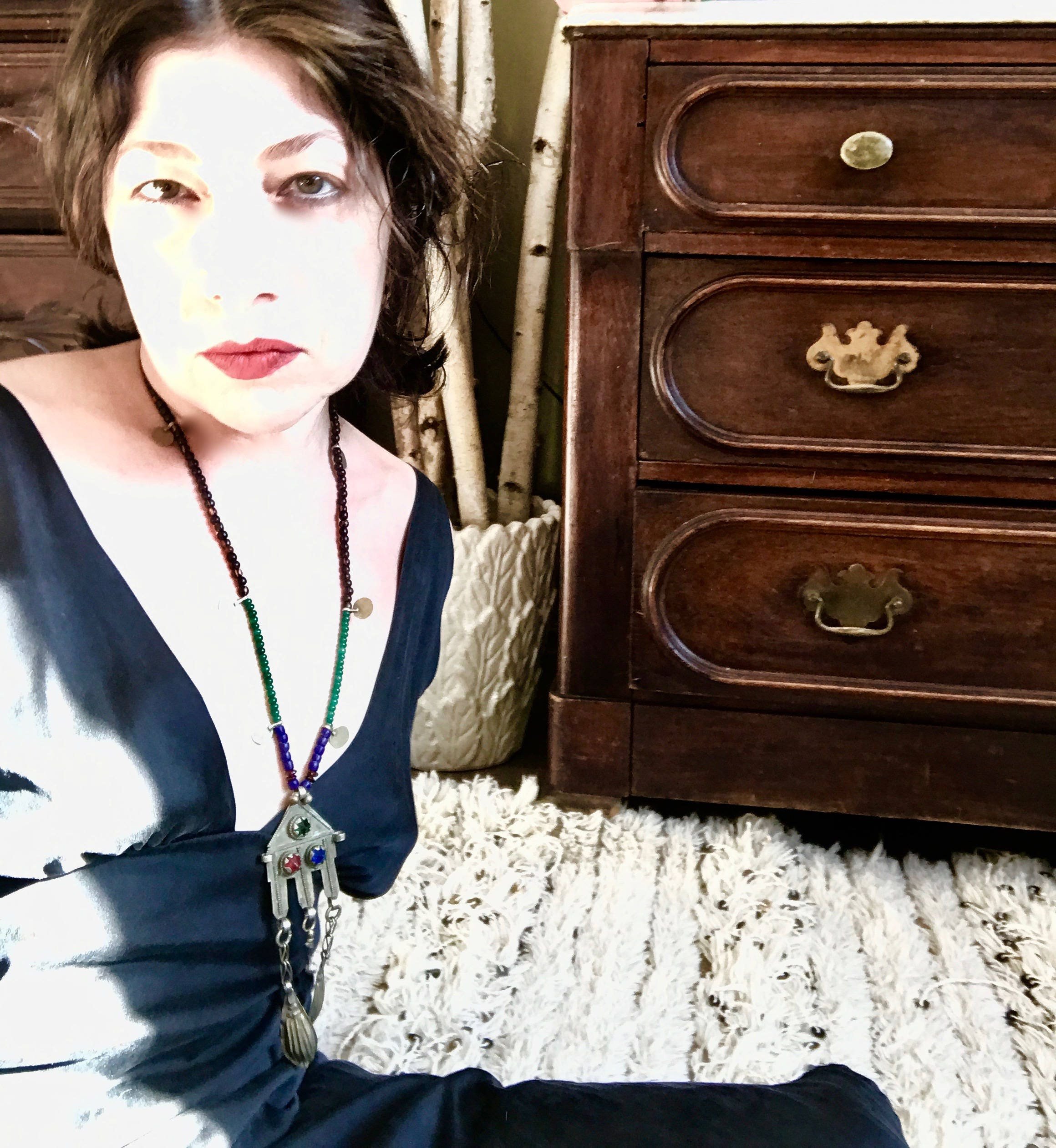DAKOTA Long Necklace Model Wearing