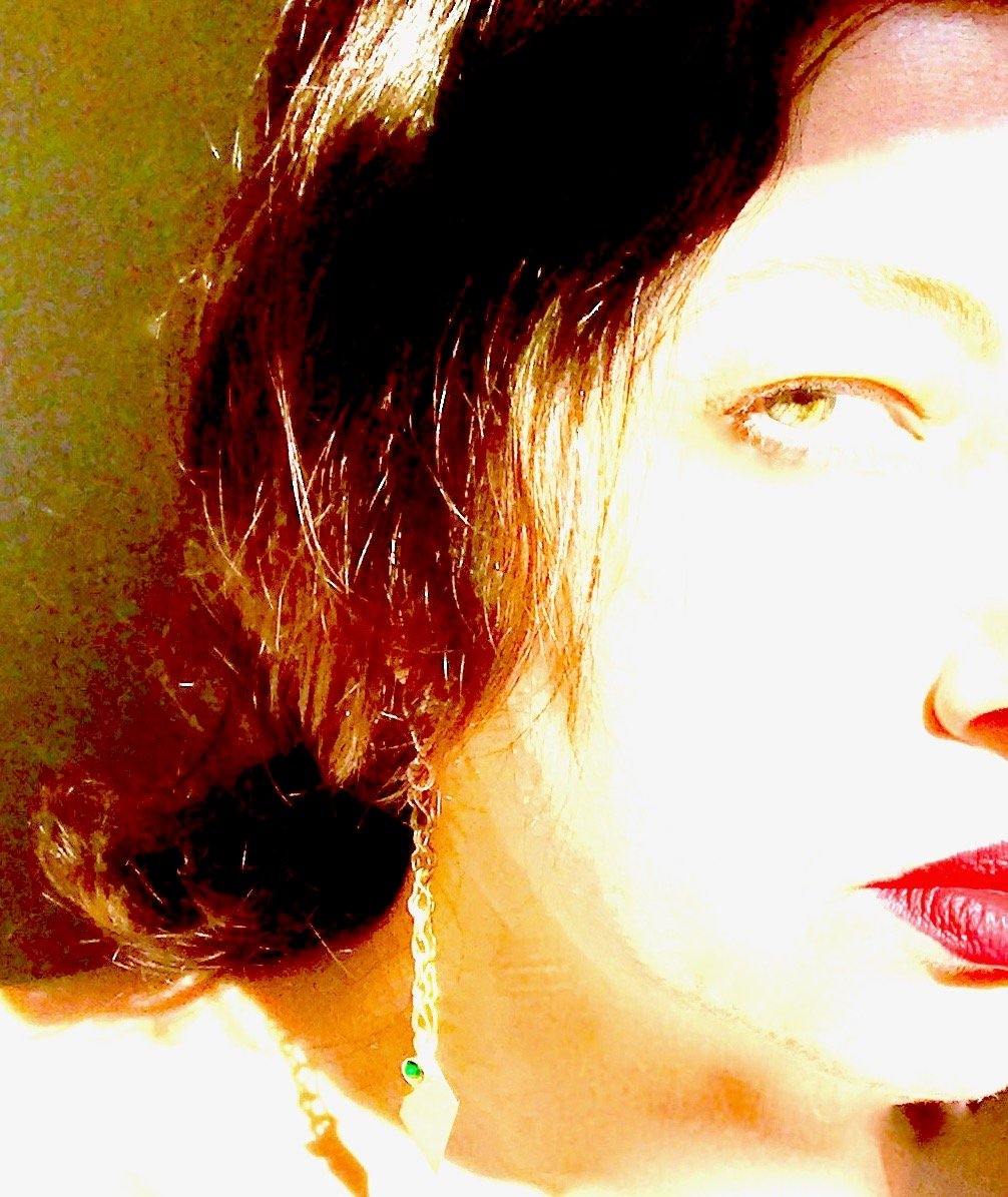ALI Earrings Model Wearing