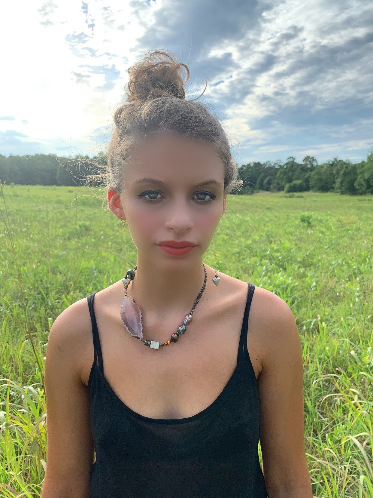 AMAYA Earrings Model Wearing