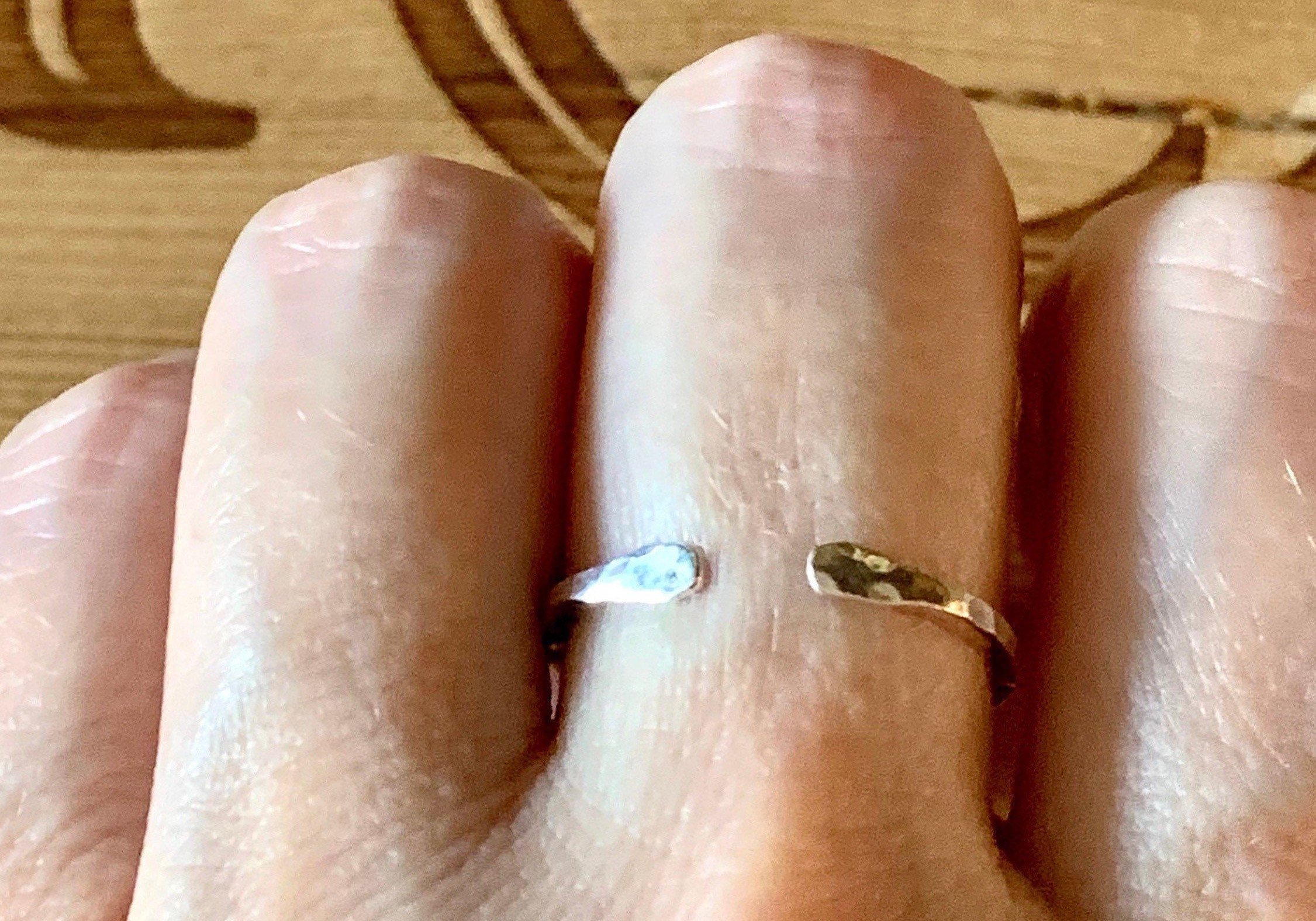 KAI Split Ring Model Wearing Up Close View