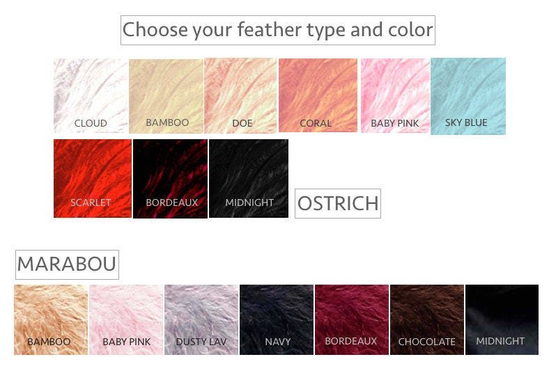 LANE Marabou Puff Feather Choker Material Choices