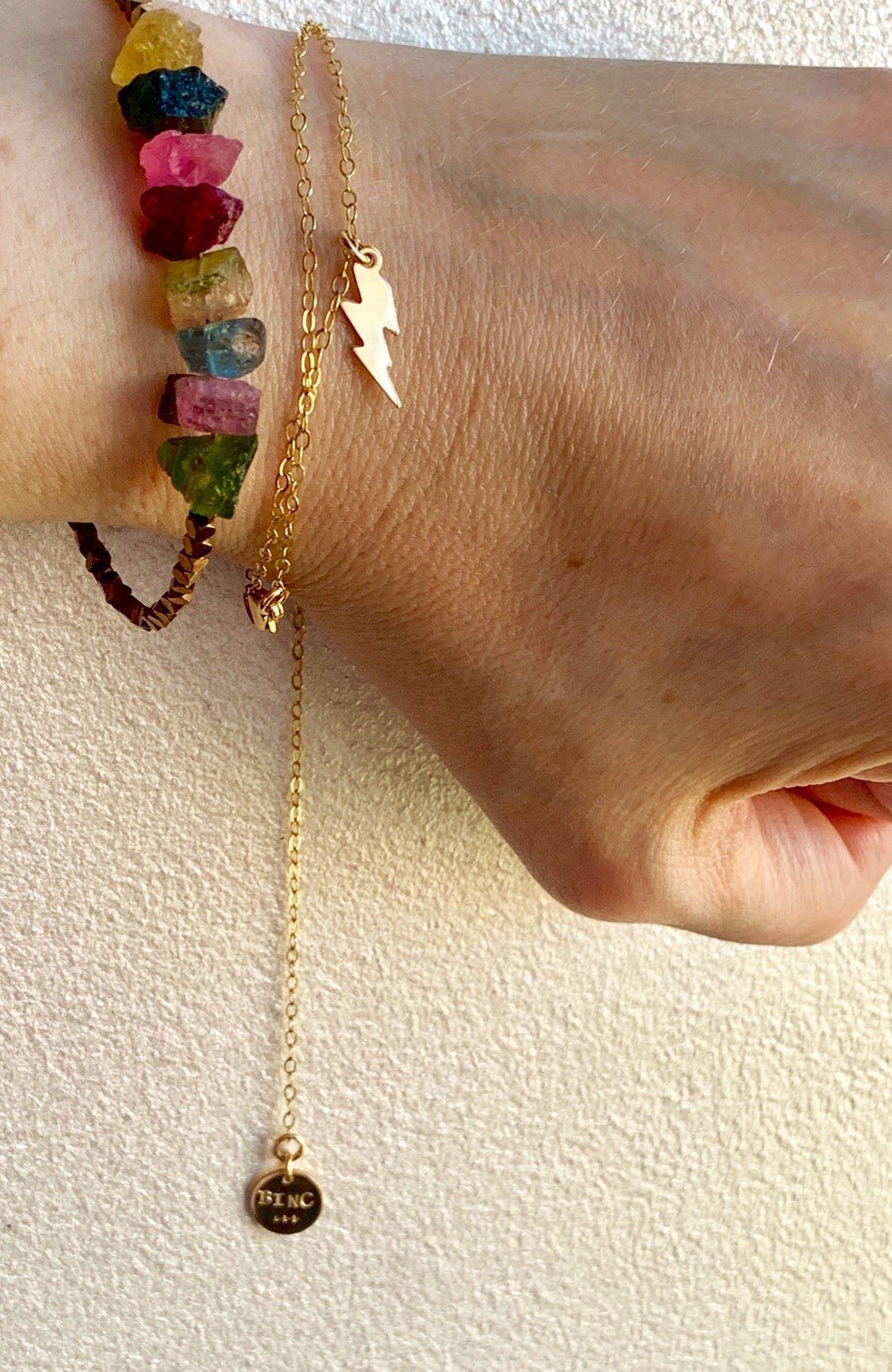 GOGO Tourmaline Bracelet Model Wearing On Wrist