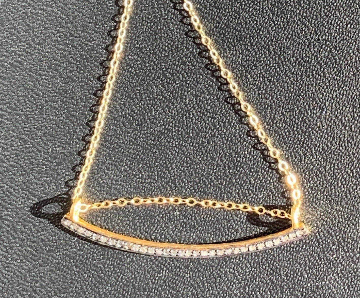 SUNBURST ARC Diamond Necklace Top View