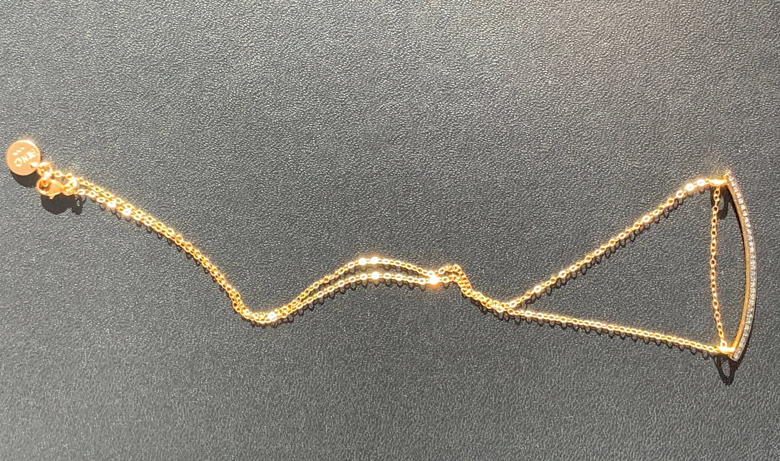 SUNBURST ARC Diamond Necklace Top View