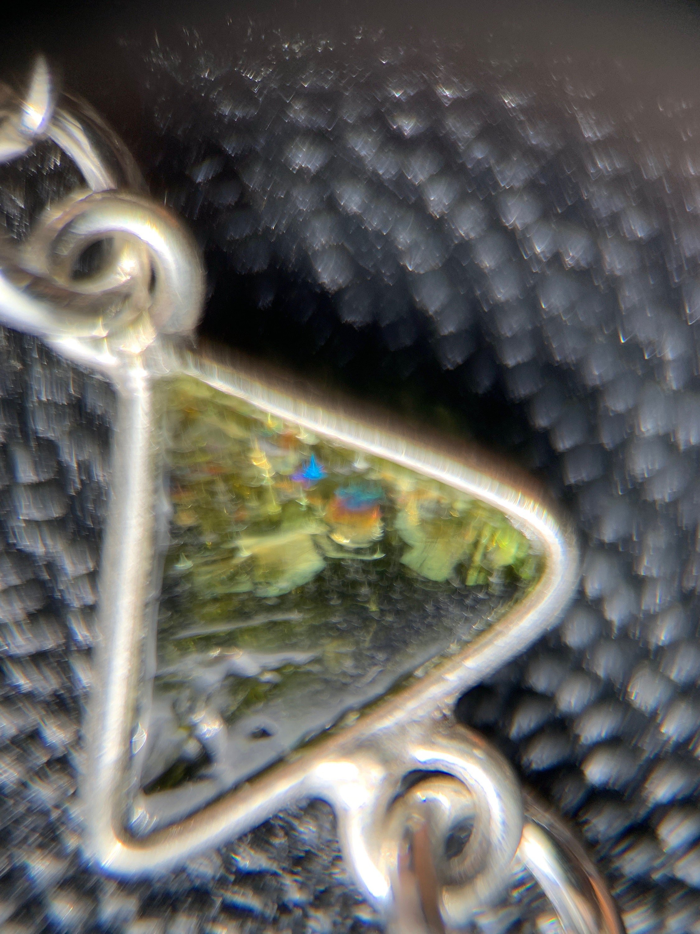 O-REN Charm Necklace Up Close Angle View