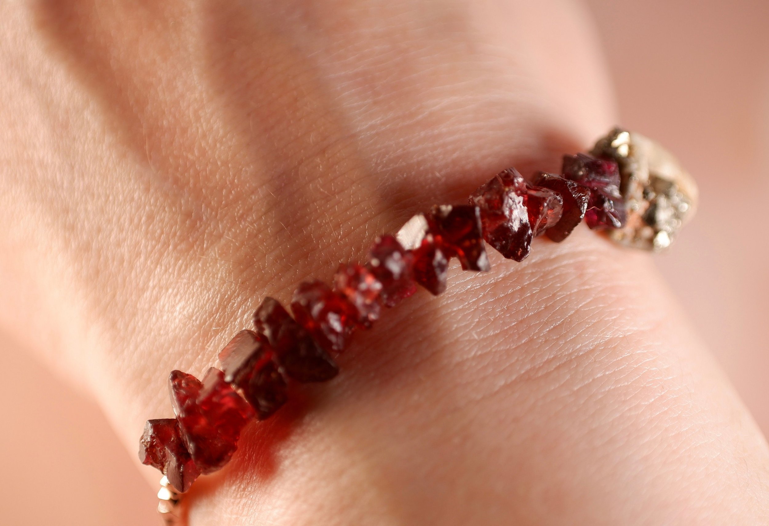 Miss SCARLET Bracelet Model Wearing Up Close