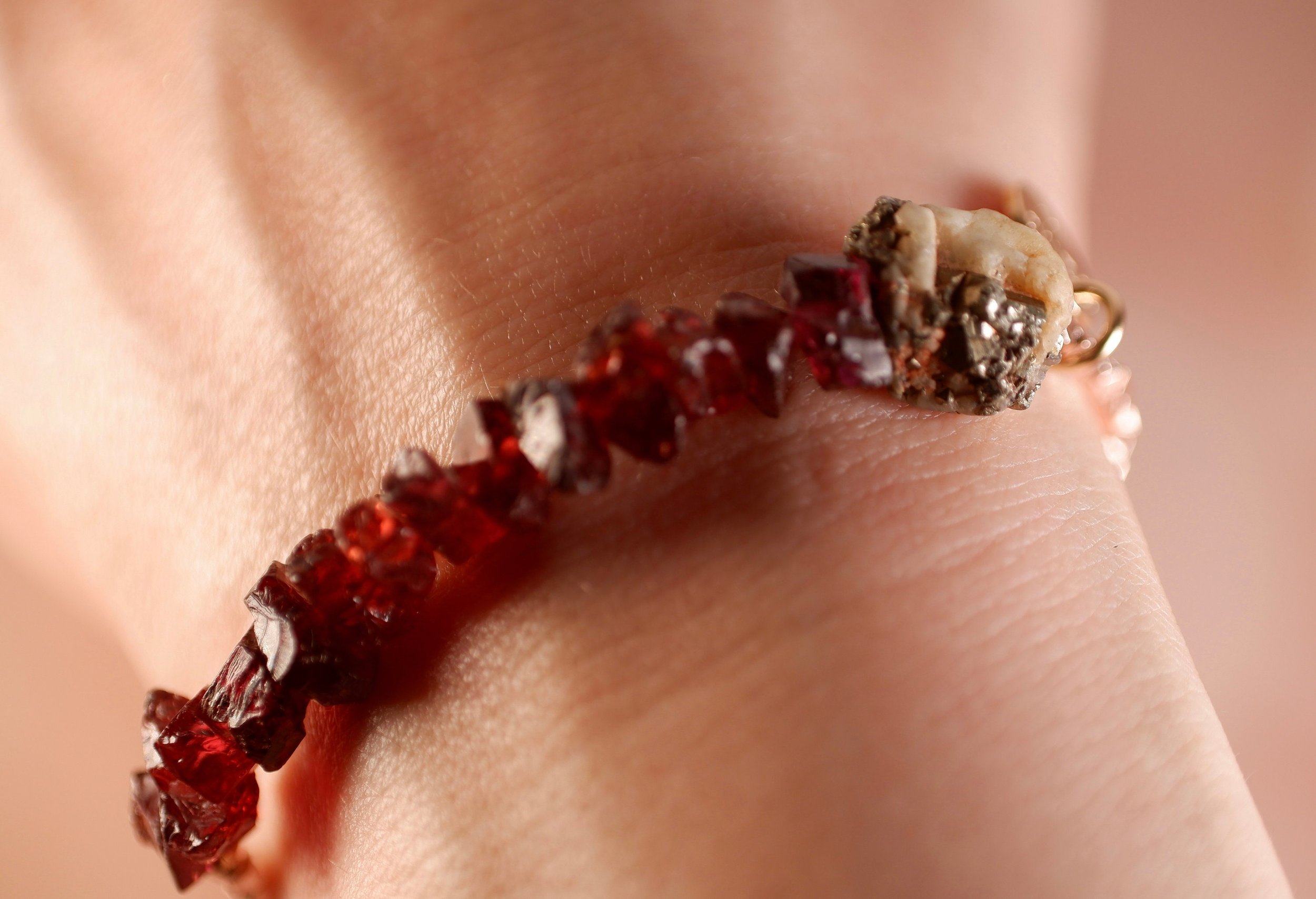 Miss SCARLET Bracelet Model Wearing On Wrist