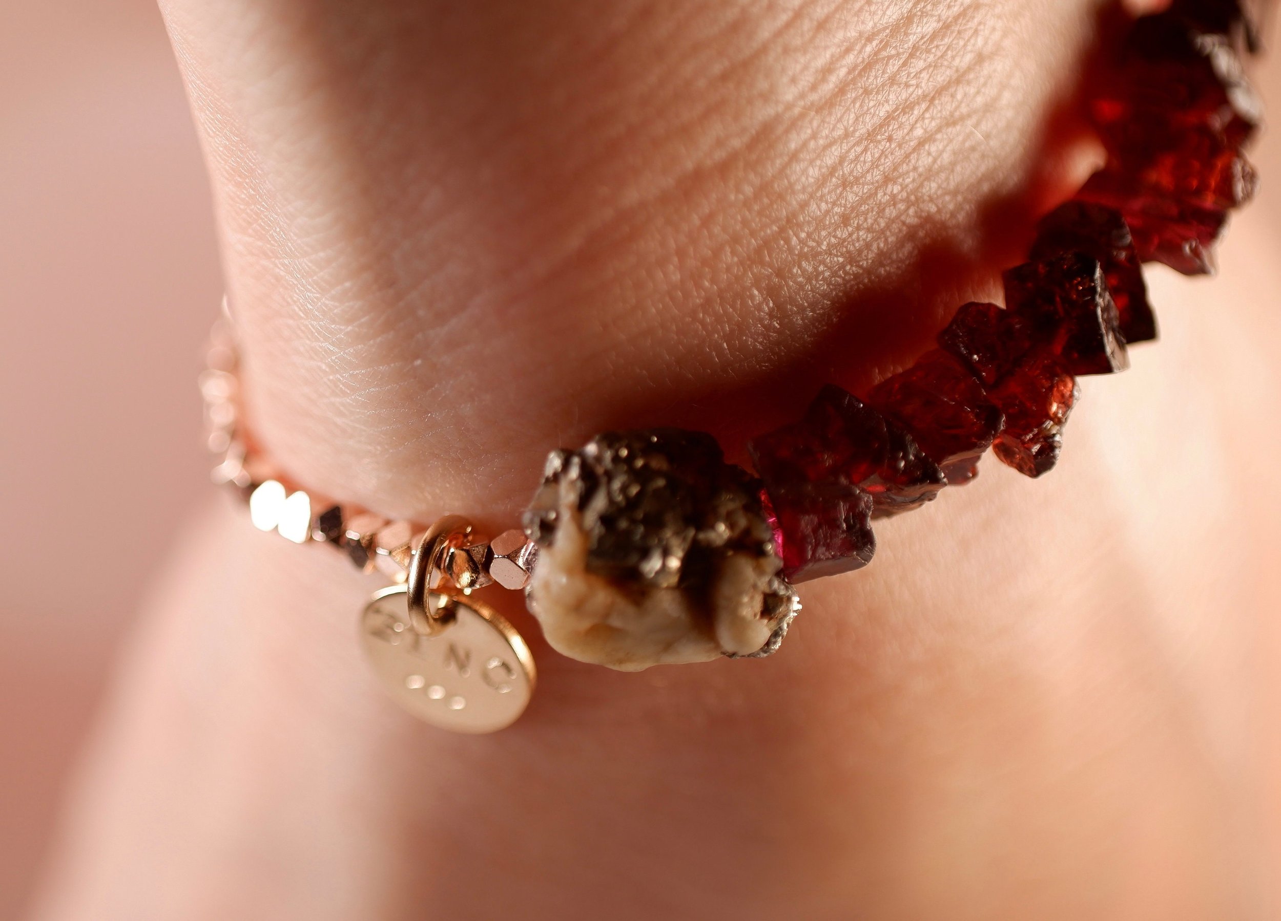Miss SCARLET Bracelet Model Wearing Up Close