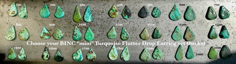 PHOENIX Mini Turquoise Earrings Color Choices